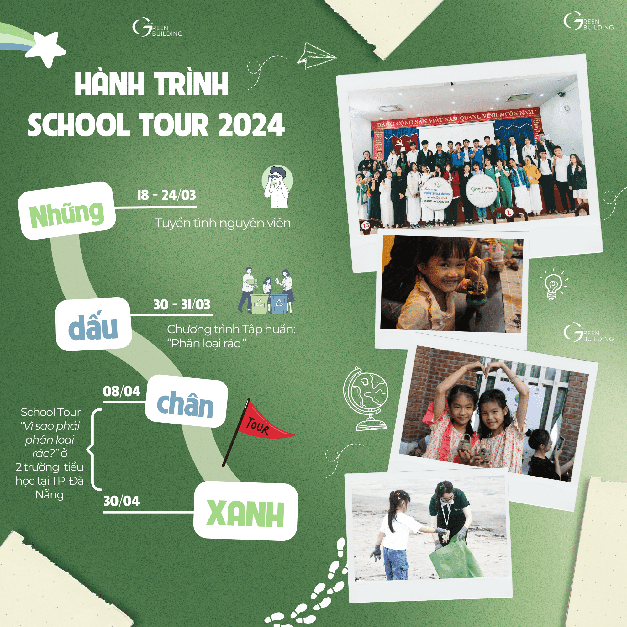 Poster thng bo HNH TRNH SCHOOL TOUR 2024 30 x 30 cm